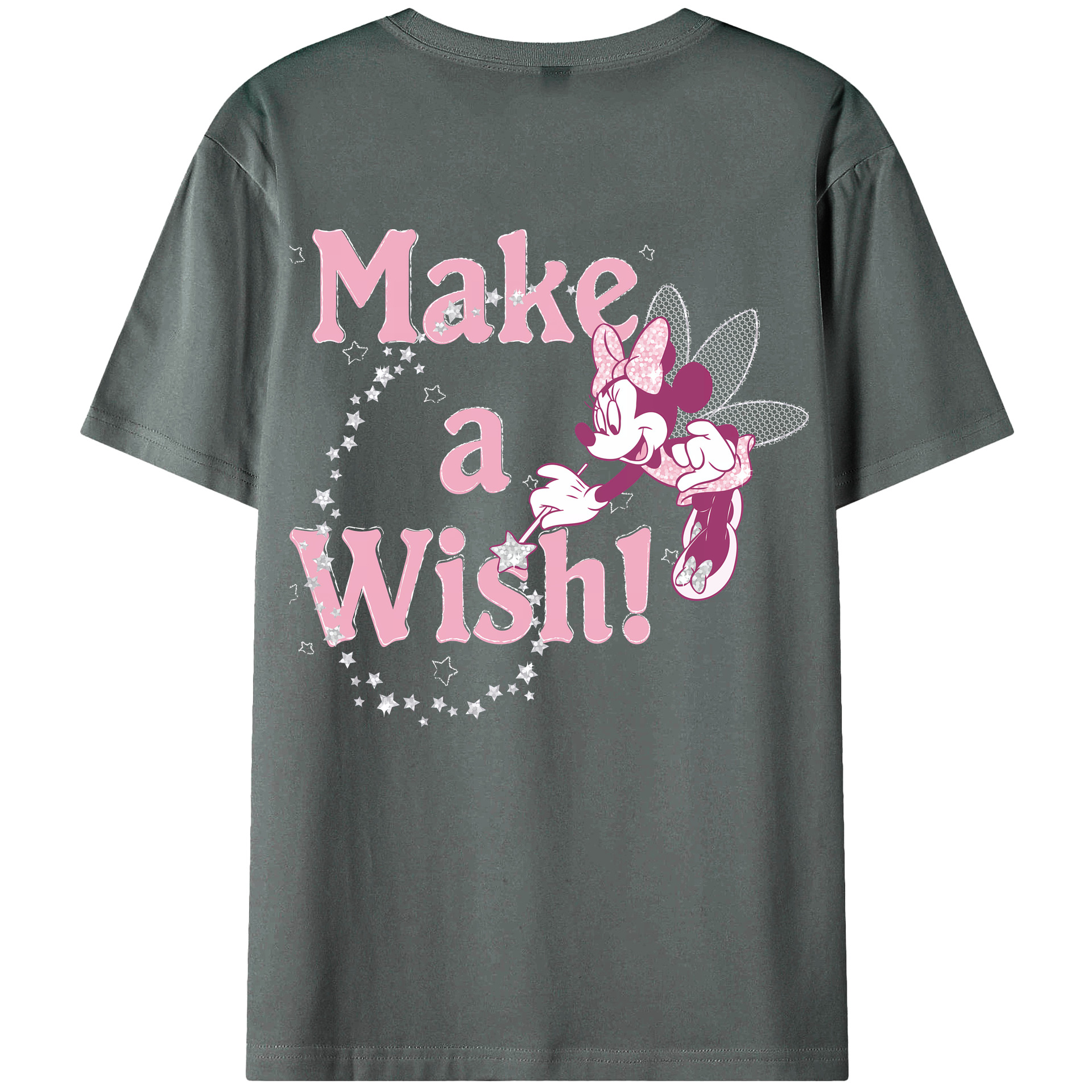（画像用） ミッキーマウス Mickey Mouse 綿100％半袖Tシャツ（背面プリント）
